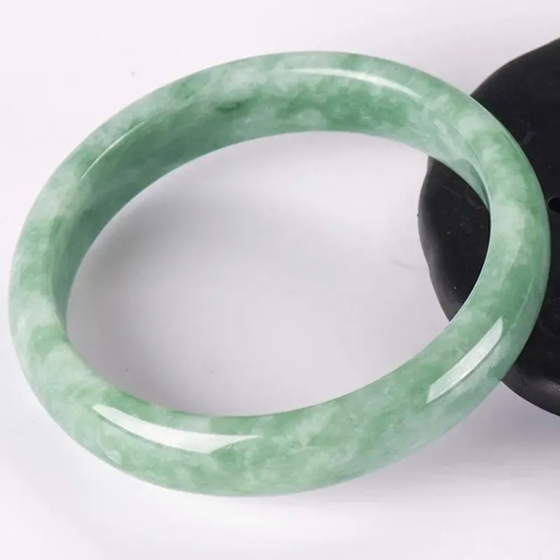 Bracelet en Jade vert naturel, sculpté à la main, accessoires de bijoux à la mode, cadeaux porte-bonheur