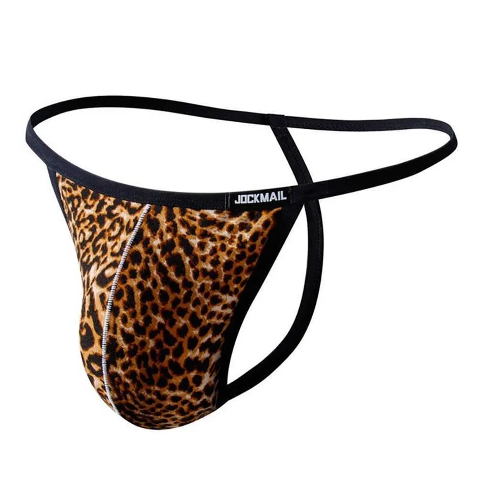 Men's Swimwear New Sexy Underwear Men String Fashion Sexy Low Waist Leopard Print Snake Print Europe And America States S316T