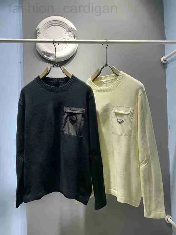 メンズセーターデザイナー秋と冬の新しいスタイルメンズセーターファッションポケットステッチデザインプルオーバーUSサイズ贅沢0BR1