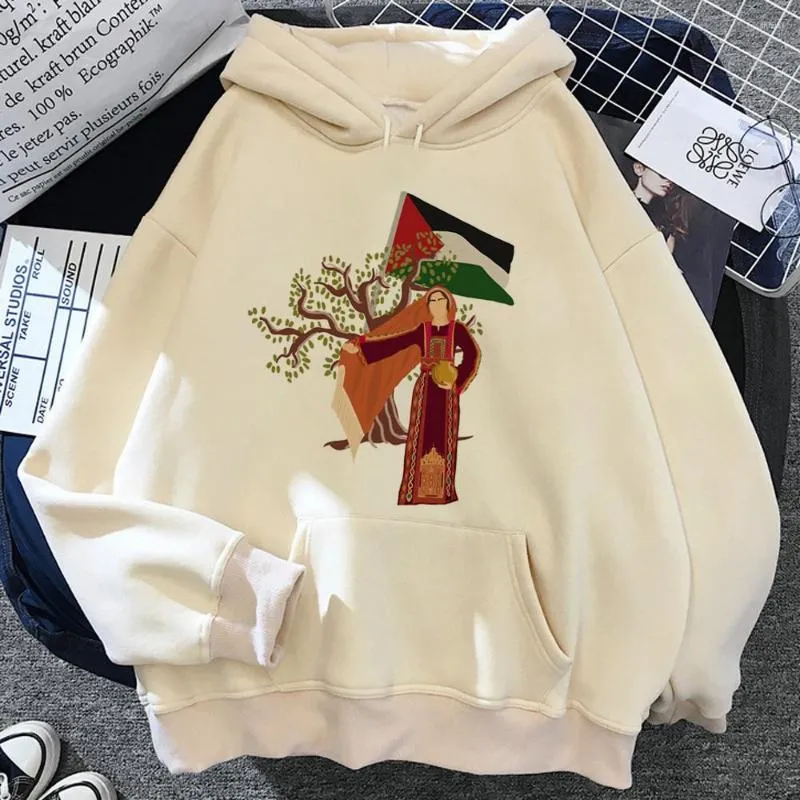 Kvinnors hoodies palestina kvinnor anime kawaii tröja hoddies vintage hooded skjorta