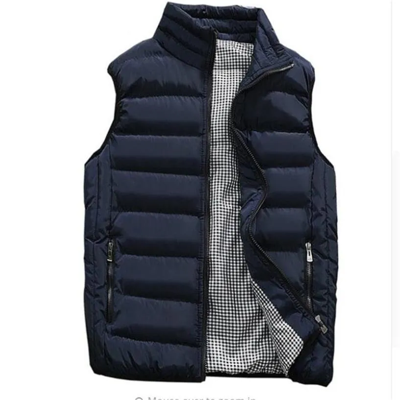 Colete Masculino Novo Elegante 2019 Outono Inverno Quente Sem