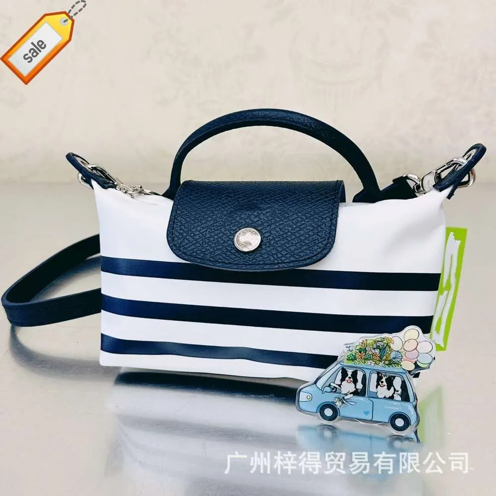 Factory wholesale Longchammp bags 2024 New Womens Bun Longxiang Dumpling Bun Haijun Style Stripe Series Dumpling Bun Group Purchase Private Chat handbags