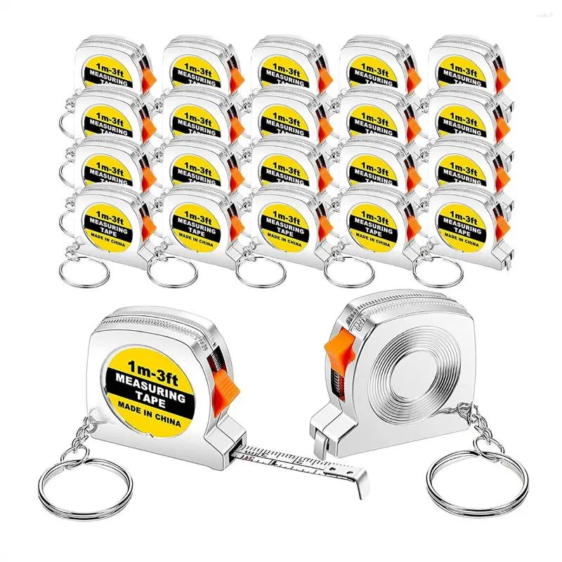 Keychains 50 Pcs Keychain Tape Measure Functional Pocket Small Retractable 3Ft