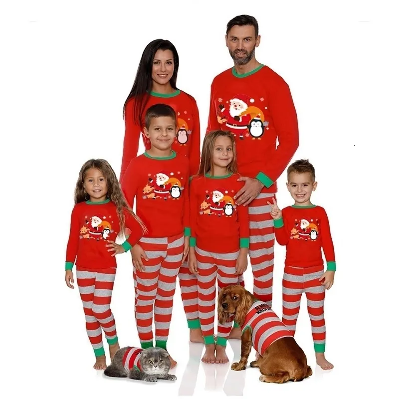 Familie Passende Outfits Weihnachten Pyjamas Kleidung Set Santa Claus Kleidung Weihnachten Erwachsene Kinder Pyjamas Set Baby Strampler Nachtwäsche 231007