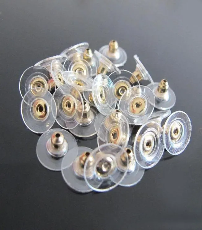 1000pcsLot Or Argent Plaqué Disque Volant Forme Boucle D'oreille Dos Bouchons Earnuts Boucle D'oreille Bouchons Alliage Trouver Bijoux Accessoires Co6544535