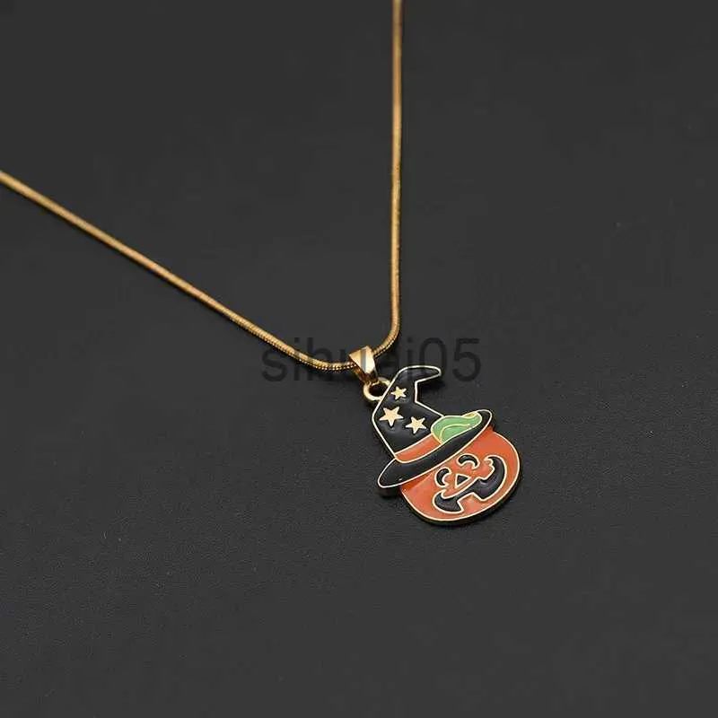 Pendant Necklaces Halloween new jewelry ghost magic hat pumpkin cartoon earring necklace x1009