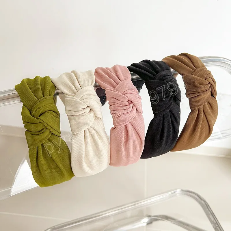 Mulheres meninas inverno outono nó macio hairband bandana adulto acessórios de cabelo jewley