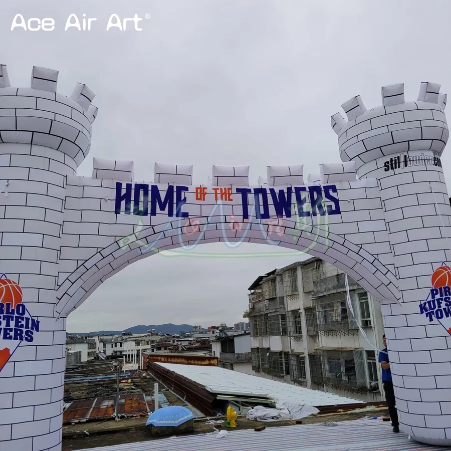 6mW Inflatable Castle Arch Celebrating Festival Inflatable Advertising Gate for Wedding Party Event Decoration