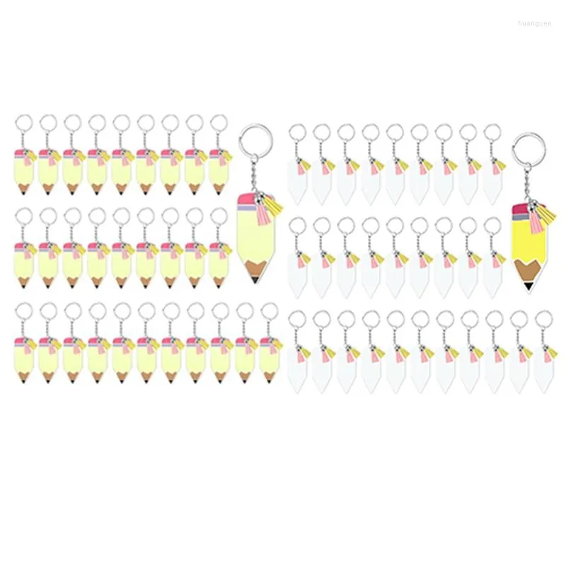 Acrylic Pencil Keychain Kit With Key Rings For Crafts Bulk Paper Keychain  From Huangcen, $11.82