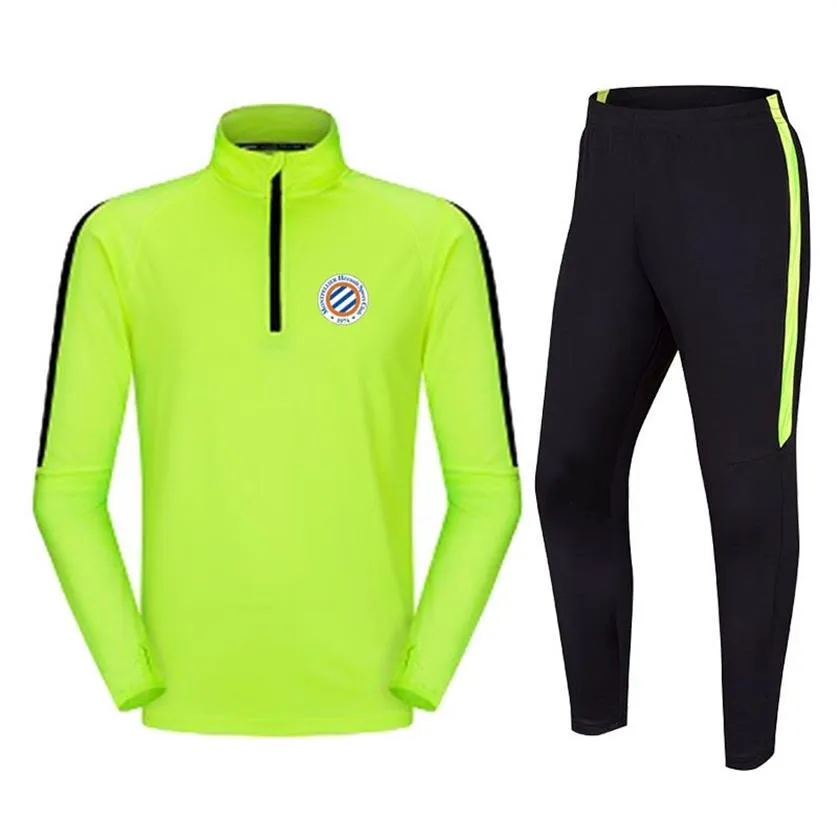 Montpellier HSC Football Club Men's Training Suit Polyester Jacket Outdoor Jogging Tracks Casual and Bekväm Socc276h