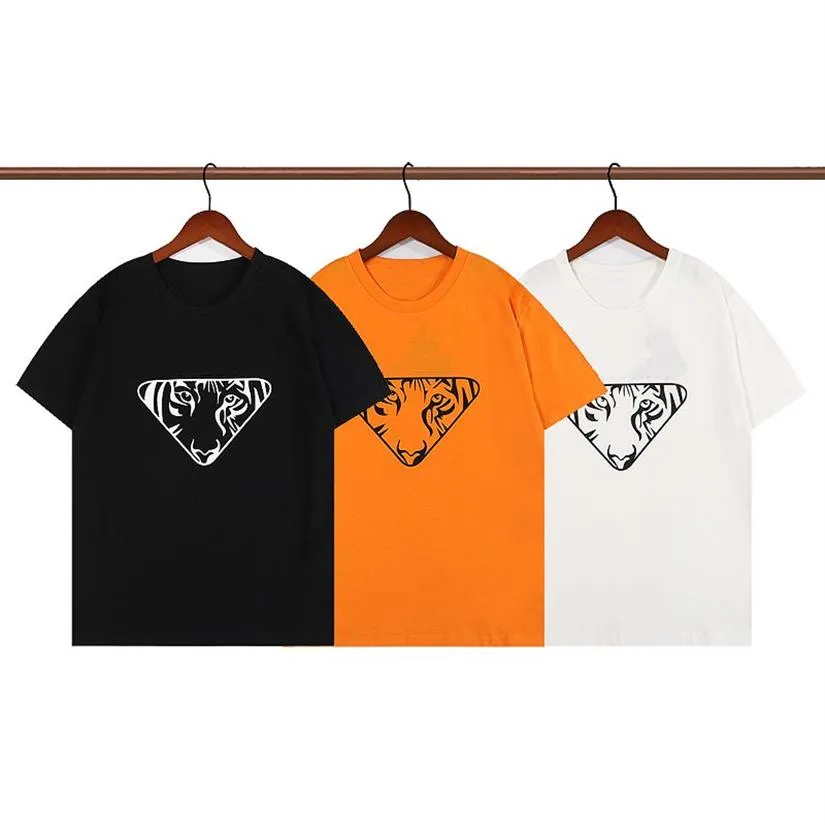 Summer Mens Womens Designer T Shirt 2022 New Tiger Head Triangle Fashion T Shirts Casual Loose 100% Cotton Top254V