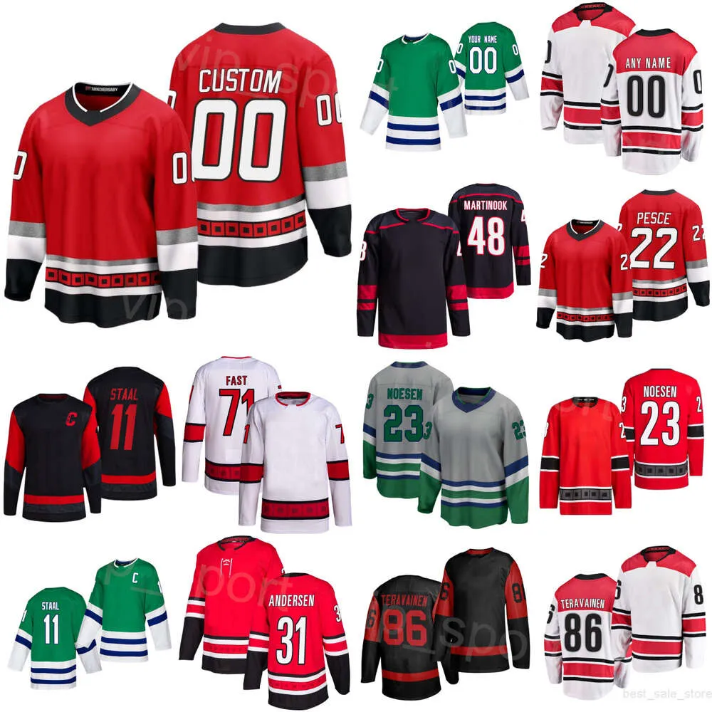 Hockey Reverse Retro 71 Jesper Fast Jerseys Bradley Nadeu 86 Teuvo Teravainen 23 Stefan Noesen 48 Martinook 31 Frederik Andersen 11 Staal Brett Pesce Kinder Mann Frau