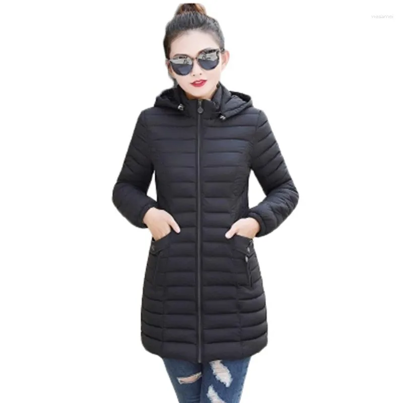여자 트렌치 코트 L-6XL 겨울 대형 여성 파카 재킷 큰 여성 따뜻한 라이트 코트 면화 긴복 j794