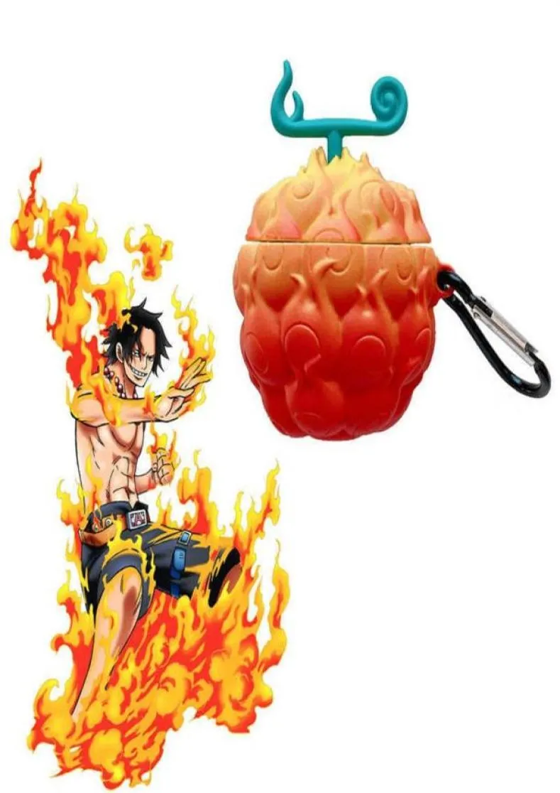 Anime Ace Sabo Meramera Devil Fruit AirPods Case Cover Compatible
