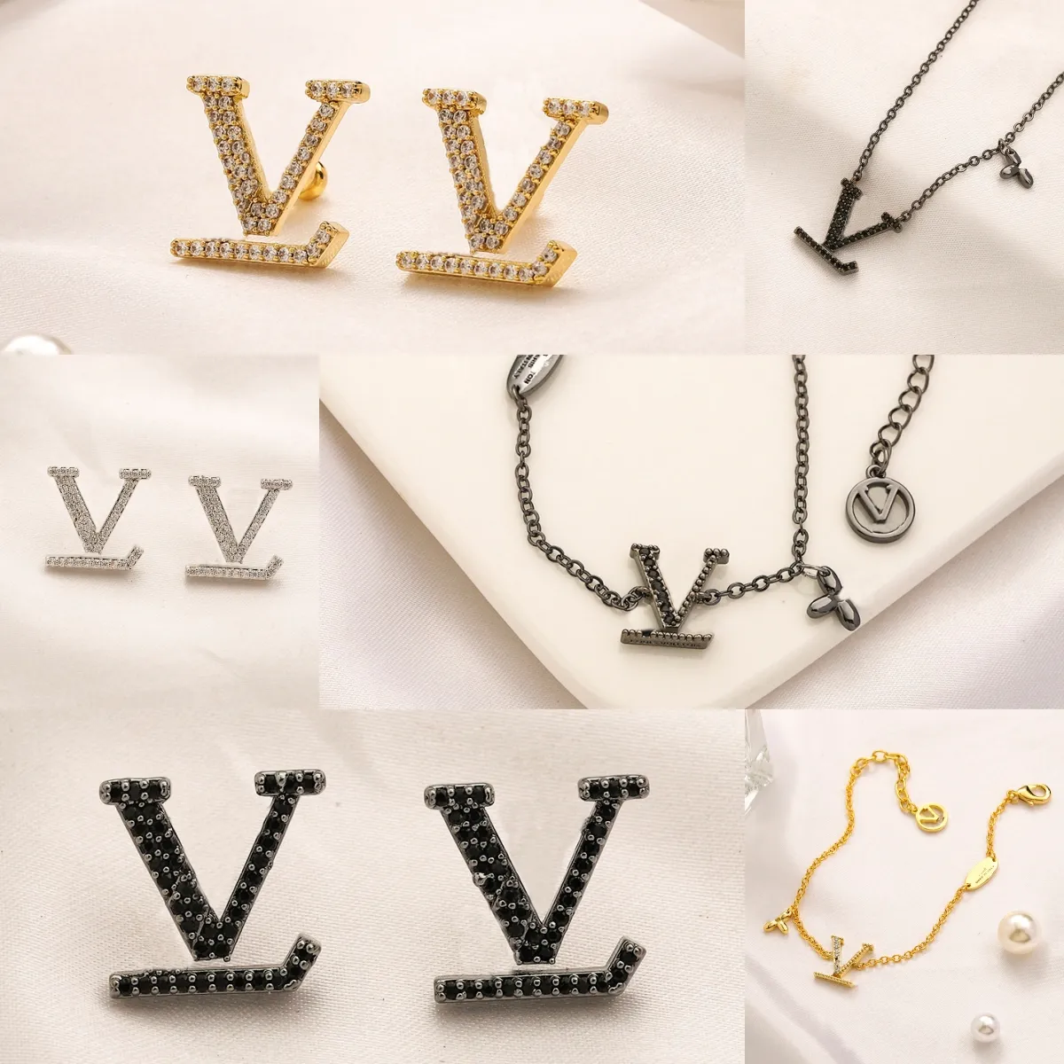 luksusowe kolczyki marki projektanci bransoletki naszyjnik kobiet biżuteria