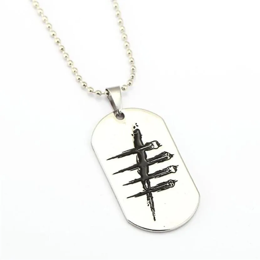 Pendant Necklaces 10 pcs Dead By Daylight Necklace Silver Dog Tag Gift Men Women Game Choker Jewelry Accessories YS11765288T