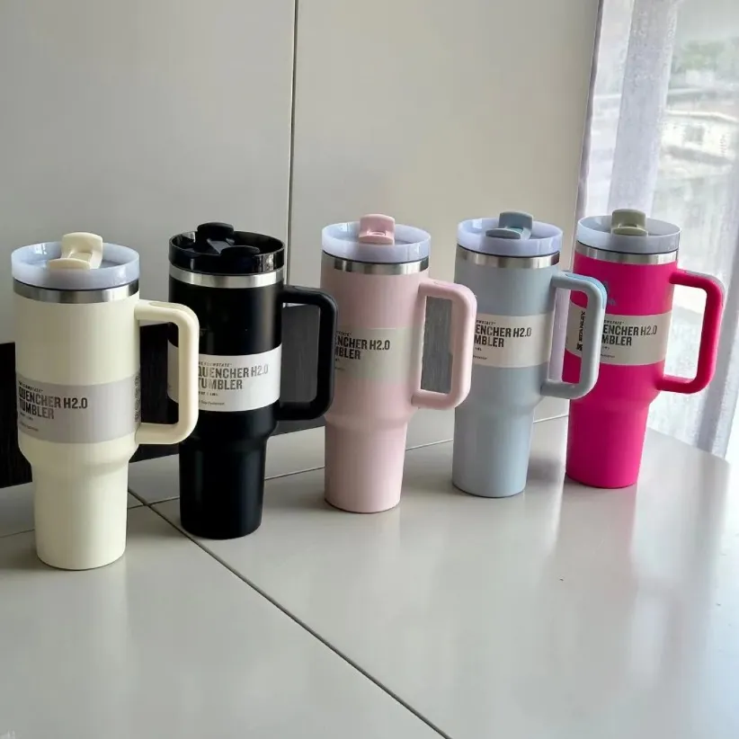 40oz Insulated Stainless Steel 30 Oz Sublimation Tumblers With Handle, Lid,  Straw, And Stan Logo Perfect For Coffee And More! From Babynice125, $3.48