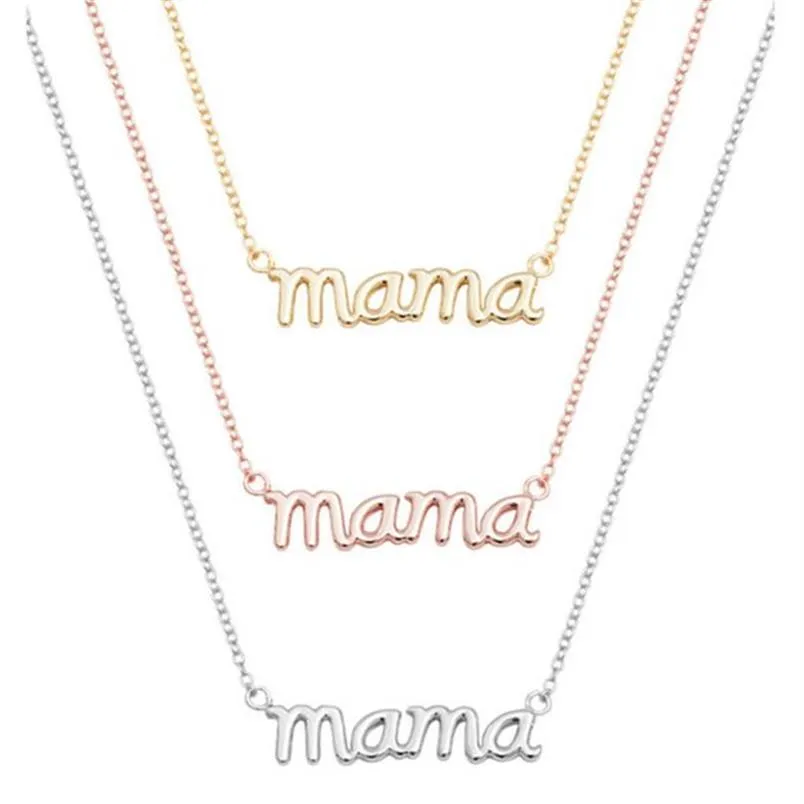 Маленькое ожерелье с буквами «мама мама», штампованное слово, начальная любовь, алфавит, ожерелья для матери на День благодарения, подарки на день матери2545