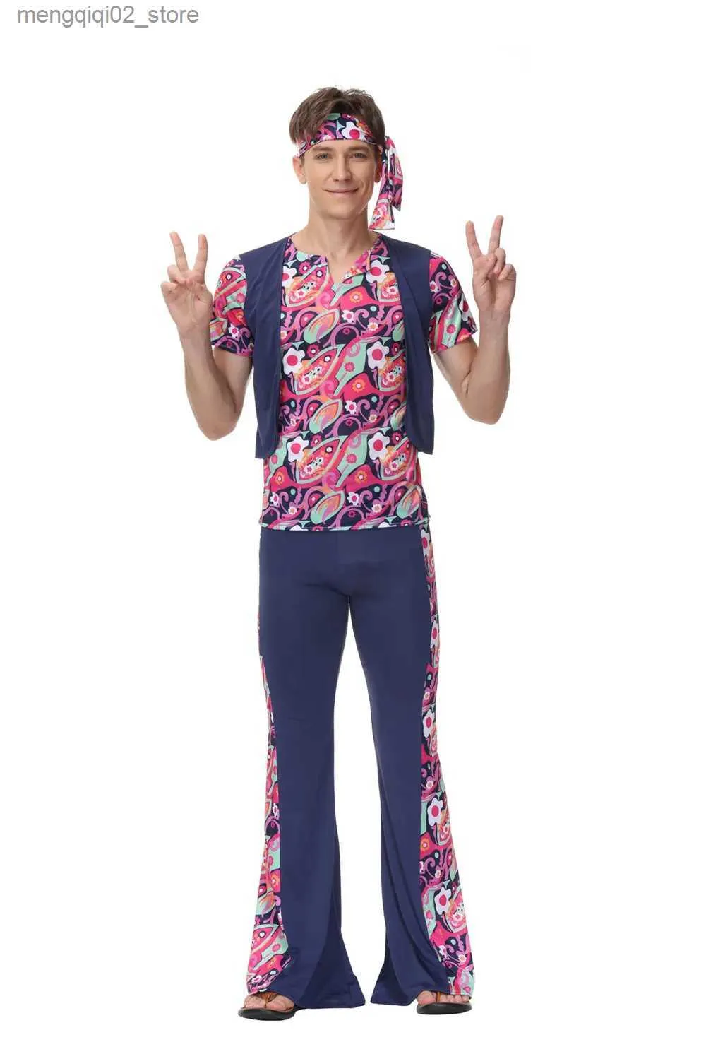 Tema Traje Retro 60s 70s Hippie Cosplay Carnaval Halloween Venha Para  Homens Mulheres Fantasia Disfarce Roupas Festa Hippie Rock Disco Night Club  Q231010 De $43,42