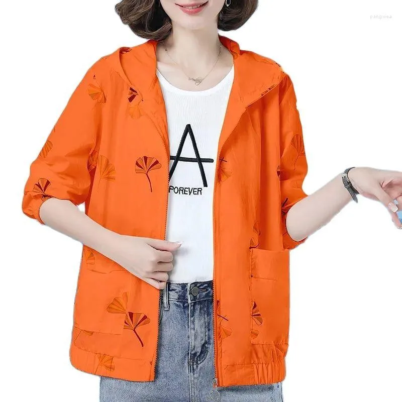 여자 트렌치 코트 여성 재킷 좋은 여름 재킷 암컷 긴 소매 얇은 코트 핀마 팜므 후드 태양 보호 의류 c