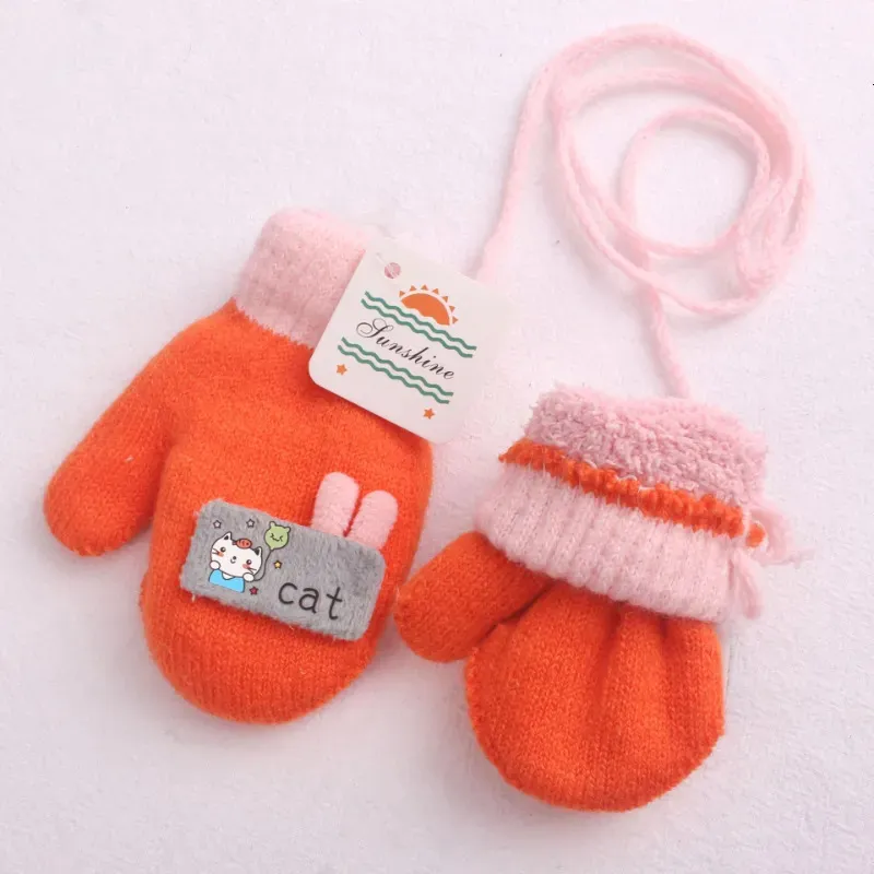 Childrens Mittens Cartoon Baby Winter Warm Kids Boys Girls Knitted Gloves For Children Toddler Kid 231010