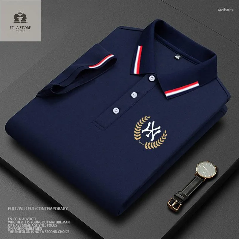 Polos para hombres Polo Camisa de lujo Camiseta Boys Male Tide Plankton Guapo Manga corta Verano Hombres