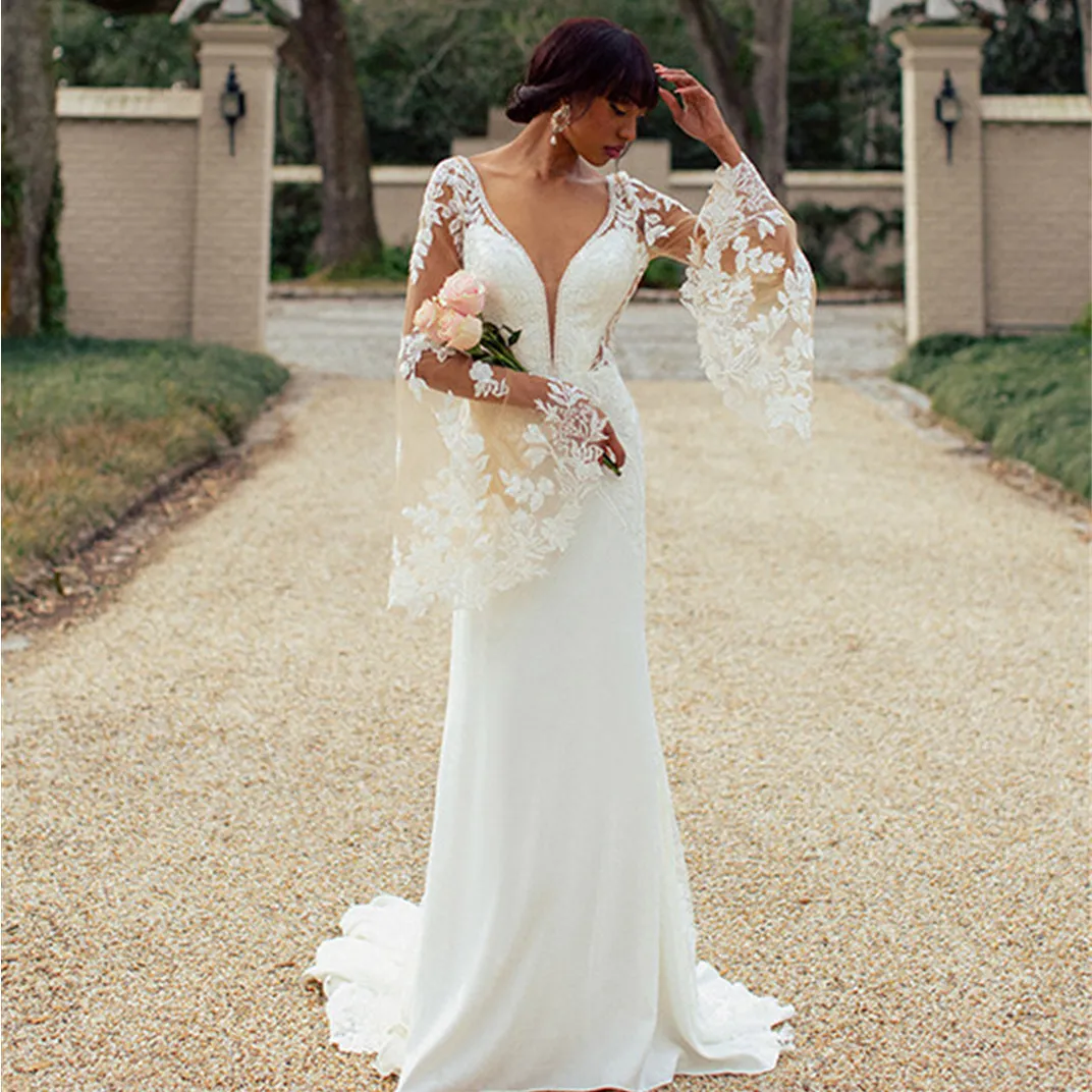 Vestidos De Novia Baratos De Tamaño Grande: Elegante Vestido De