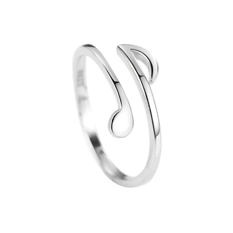 Ring With Musical Notes Simple Style Women'S Rings Fashion Jewelry Adjustable Ring