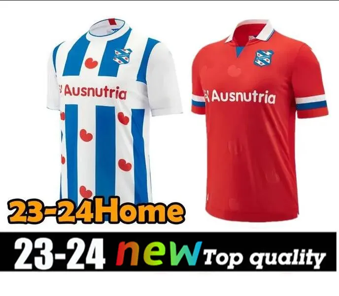 2023/24 Heerenveen Voetbalshirts thuis uit Buitensporten hoge kwaliteit Thaise versie jersey 2023/24 thuis uit Wit en rood heren voetbalshirt1