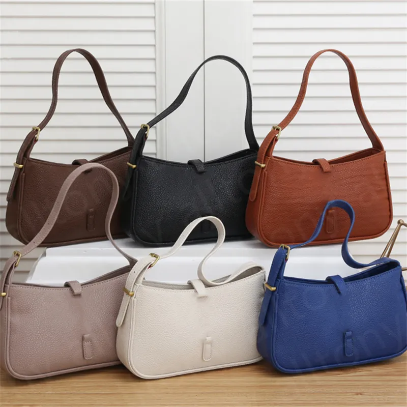 Luxuriöse Handtasche, Unterarmtasche für Damen, Umhängetasche, Umhängetasche, echtes Leder, Hobos, Vagrant-Tasche, Geldbörse mit Lichee-Muster