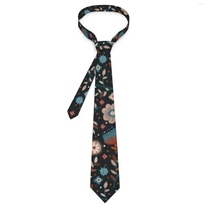 Bow Ties Nordic Flower Tie Floral Print Leisure Neck Men Cool Fashion Slips Accessories Quality Printed Collar