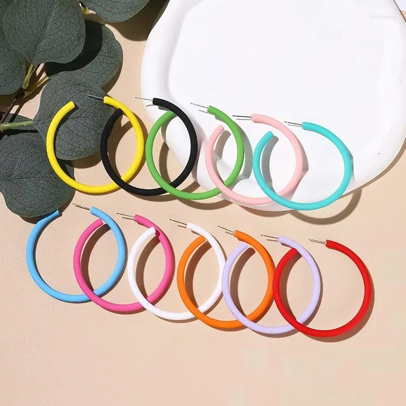 Hoop Earrings Makersland Round For Women Fashion Jewelry Accessories Ladies Wholesale Trendy Geometric Girls Jewellery