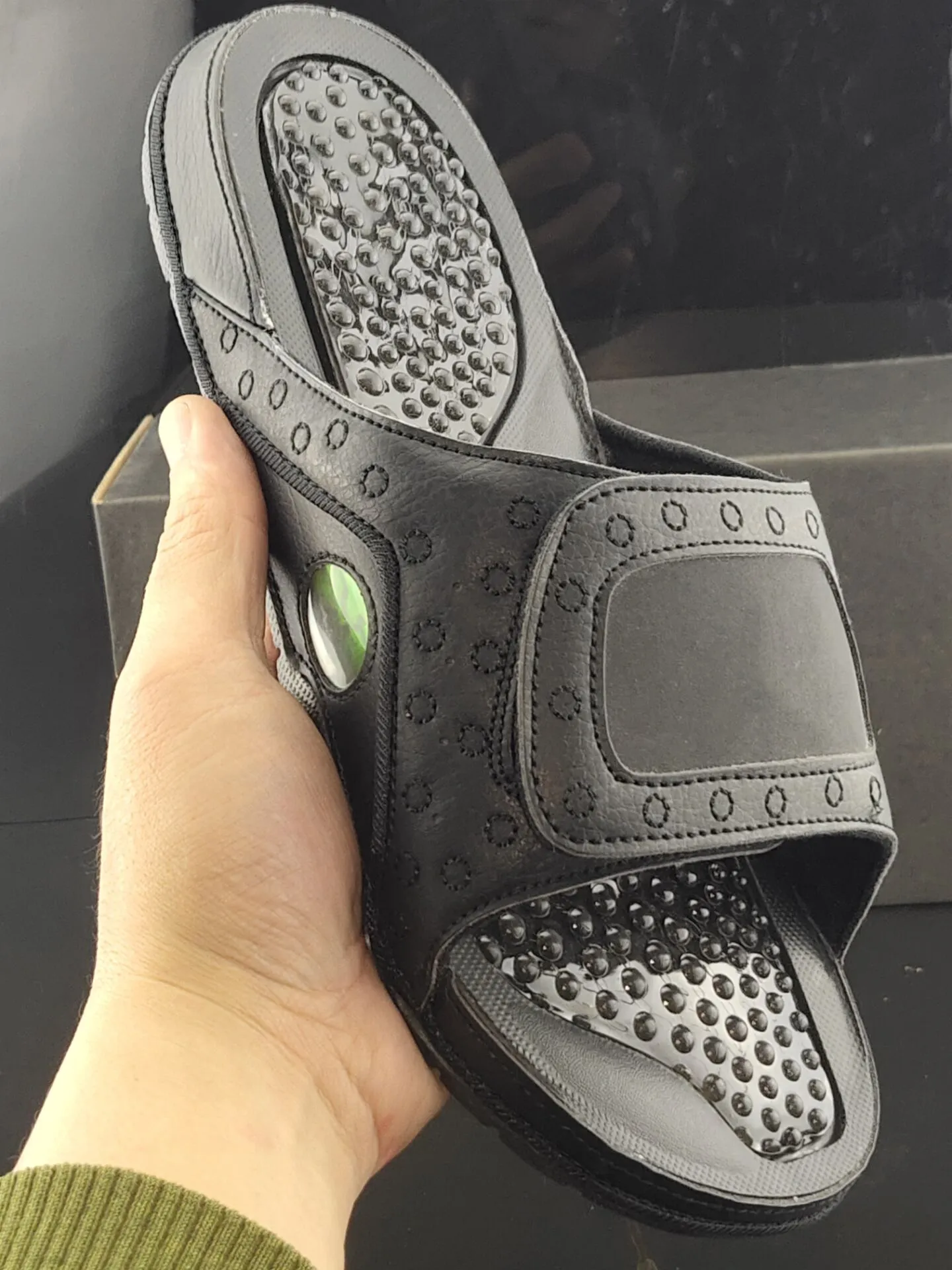 Hydro Slides Football Slippers For Men And Women Black Cat Bred