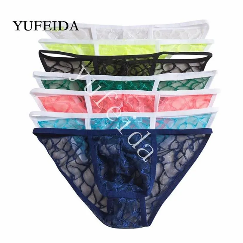 UNDUPTS 7 PCS Lot Erkekler Seksi Kılavuzlar Bikini iç çamaşırları görüyorum Bikini iç çamaşırı nefes alabilen erkek sissy külot eşcinsel jockstrap erkek272d