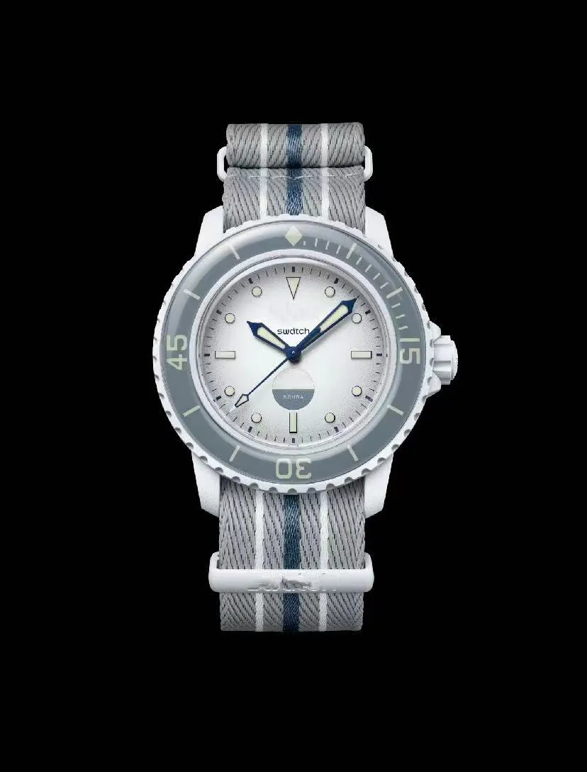 Océan Austral Océan Atlantique Boîtier en acier inoxydable montre pour hommes de haute qualité saphir datejust montre à quartz montre de sport de luxe montres à fond transparent