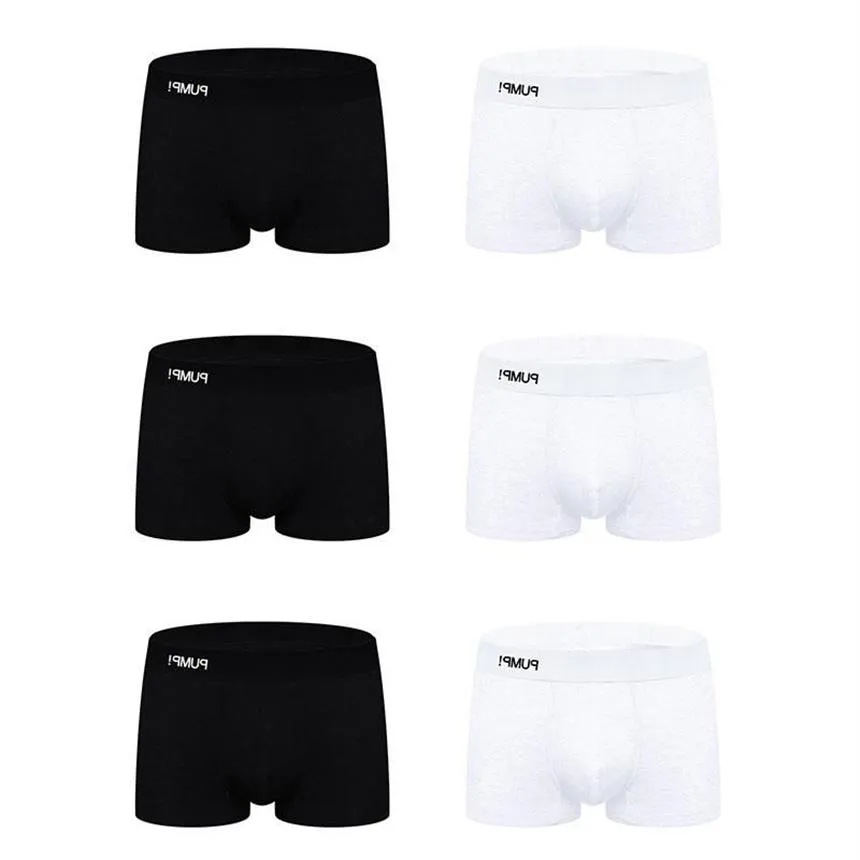 6Pcs Trunks Coton Logo Doux Sexy Hommes Sous-Vêtements Boxer Shorts Mode Long Hommes Boxershorts Sous-Vêtements Boxers Bikini 2021 Underpants281u