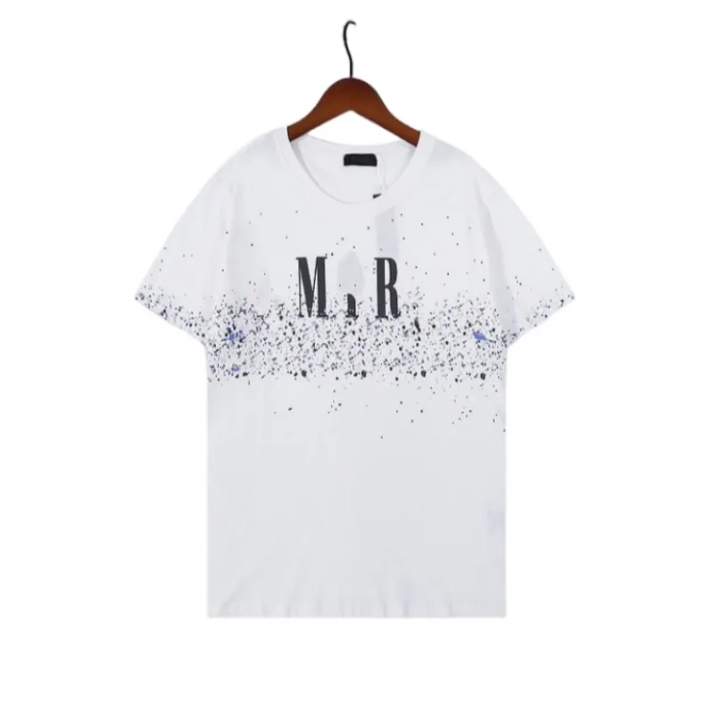 2023 Designer T-shirt Hommes Designer Vêtements Nouveaux couples Tees Street Wear Summer Fashion Shirt Splash-Ink Letter Print Design Couple Manches courtes