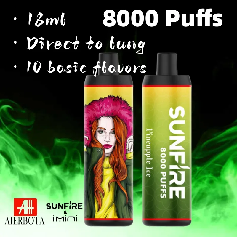 Китай Элетронный сигарет Оригинальная сетчатая катушка 8000 Puffs Sunfire