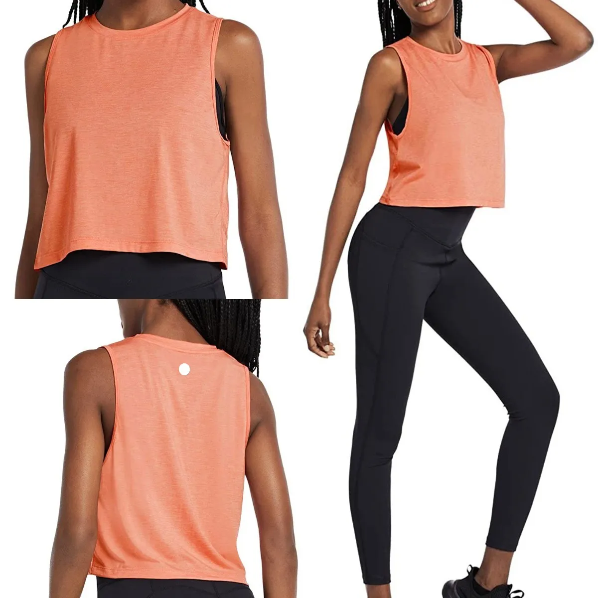 LU- 737 femmes Yoga Sport soutiens-gorge haut court débardeur pour Fitness chemises sans manches haute élasticité Sport réservoirs chemises