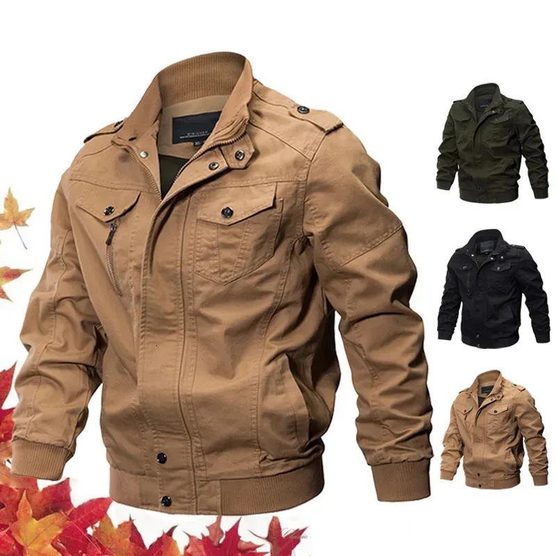 Männer Jacken Plus Größe Militär Bomber Jacke Männer Frühling Herbst Pilot Männlich Armee Fracht Flug Herren M6XL 231010