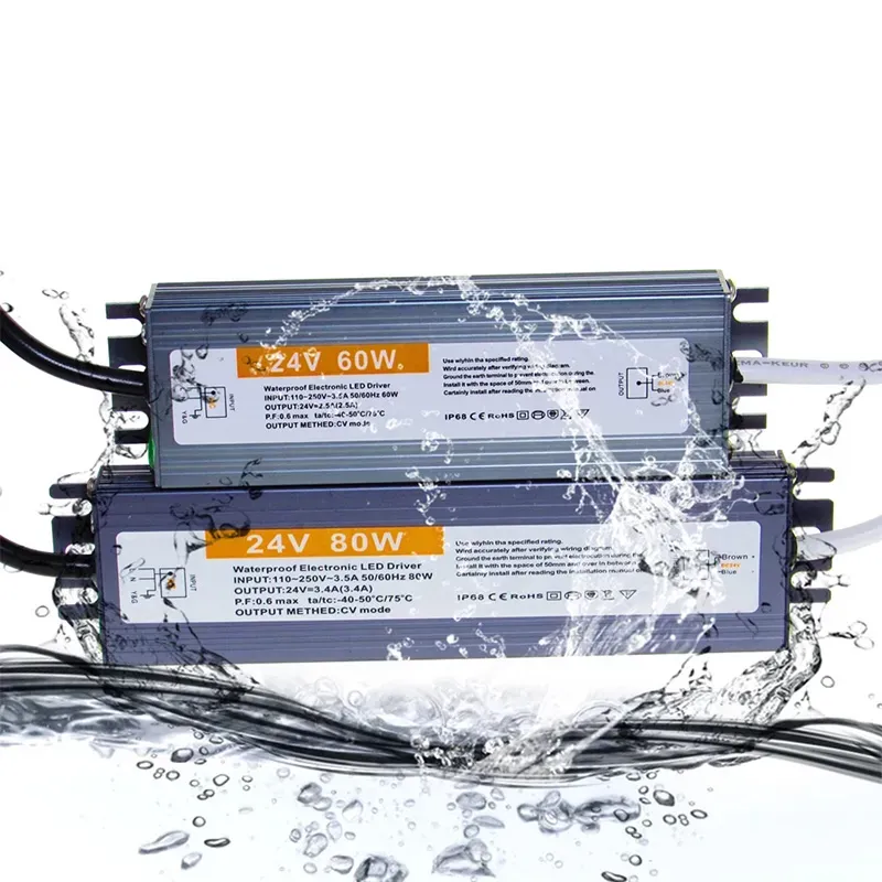 Transformers 12V 24V Power Supply IP67 Outdoor Waterproof 110-250V 170-250v 60W-400W LED Driver