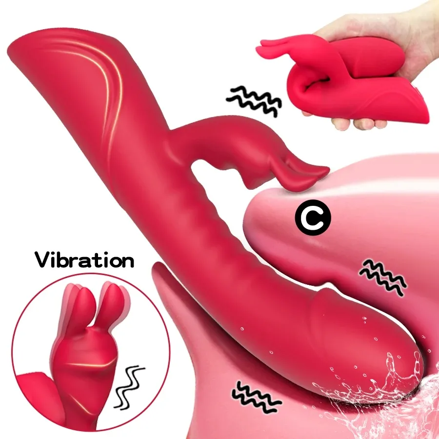 Powerful Rabbit Vibrator for Women Dual Motor Clitoris Stimulator G-Spot Climax Vibrating Sex Toy Female Mastu_voghion.com
