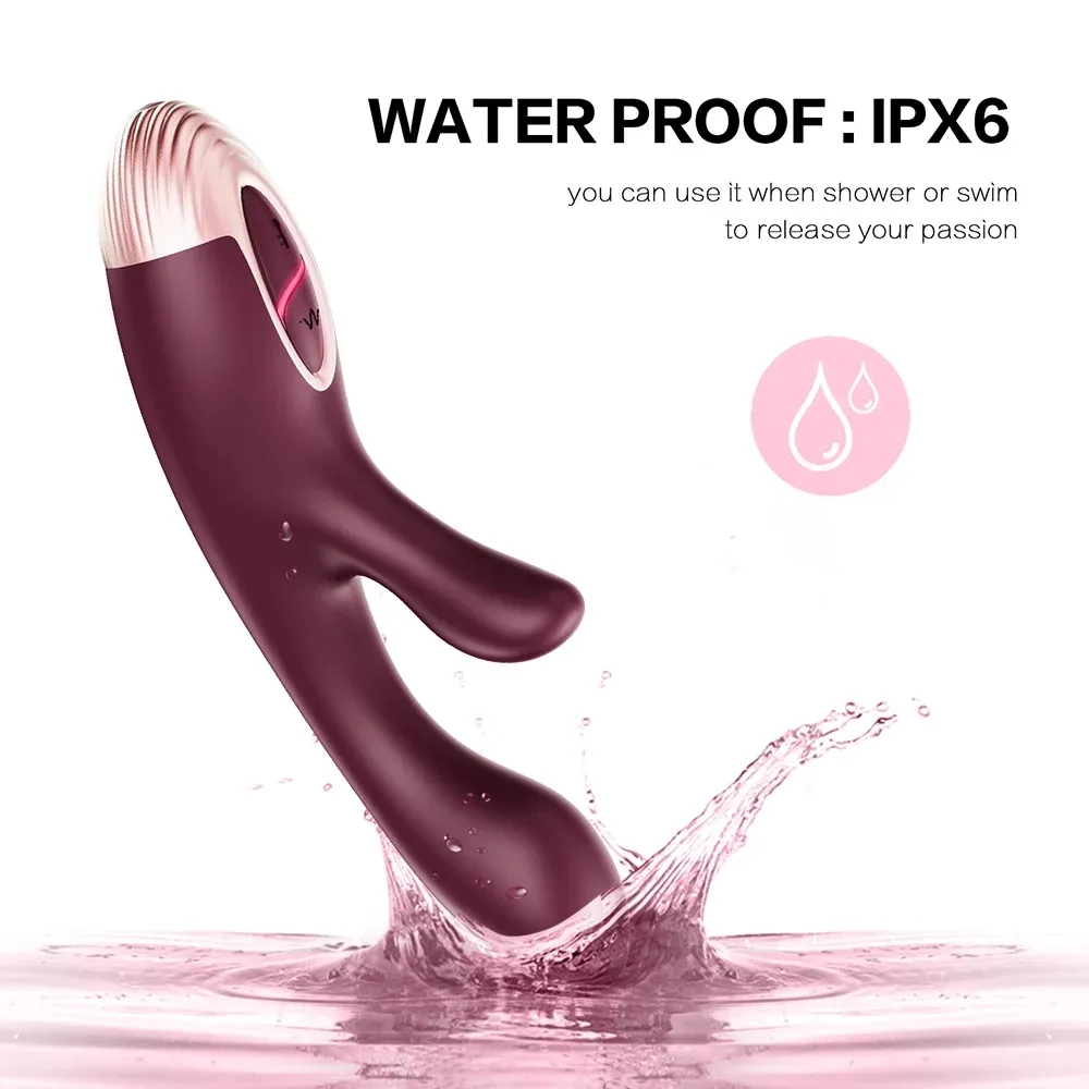 G Spot Rabbit Vibrator with Heating Function Sex Toys for Women Clitoris Stimulation Waterproof 7 Powerful Vib_voghion.com