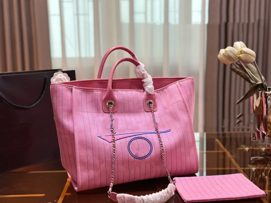 Pink top designer tote