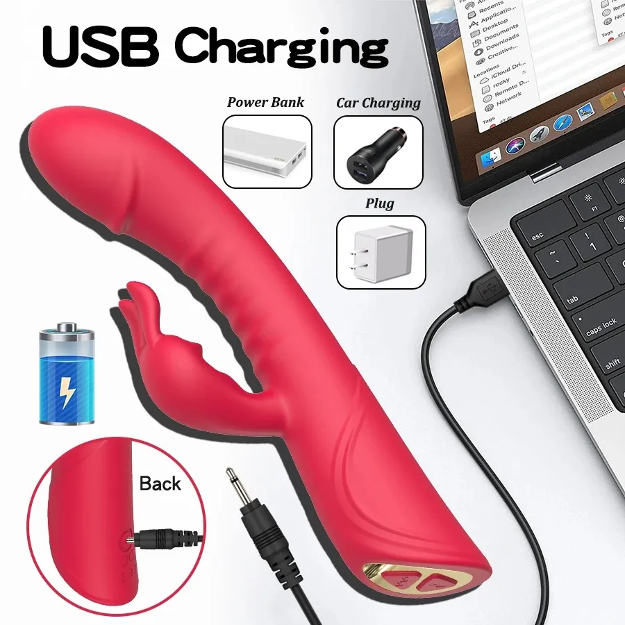 Powerful Rabbit Vibrator for Women Dual Motor Clitoris Stimulator G-Spot Climax Vibrating Sex Toy Female Mastu_voghion.com