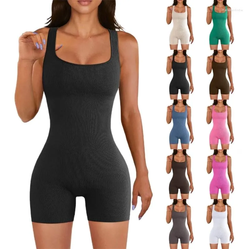 Modeladores femininos bodysuit yoga outfit para mulheres bodysuits superior macacão tecido de poliéster treino exercício macacão