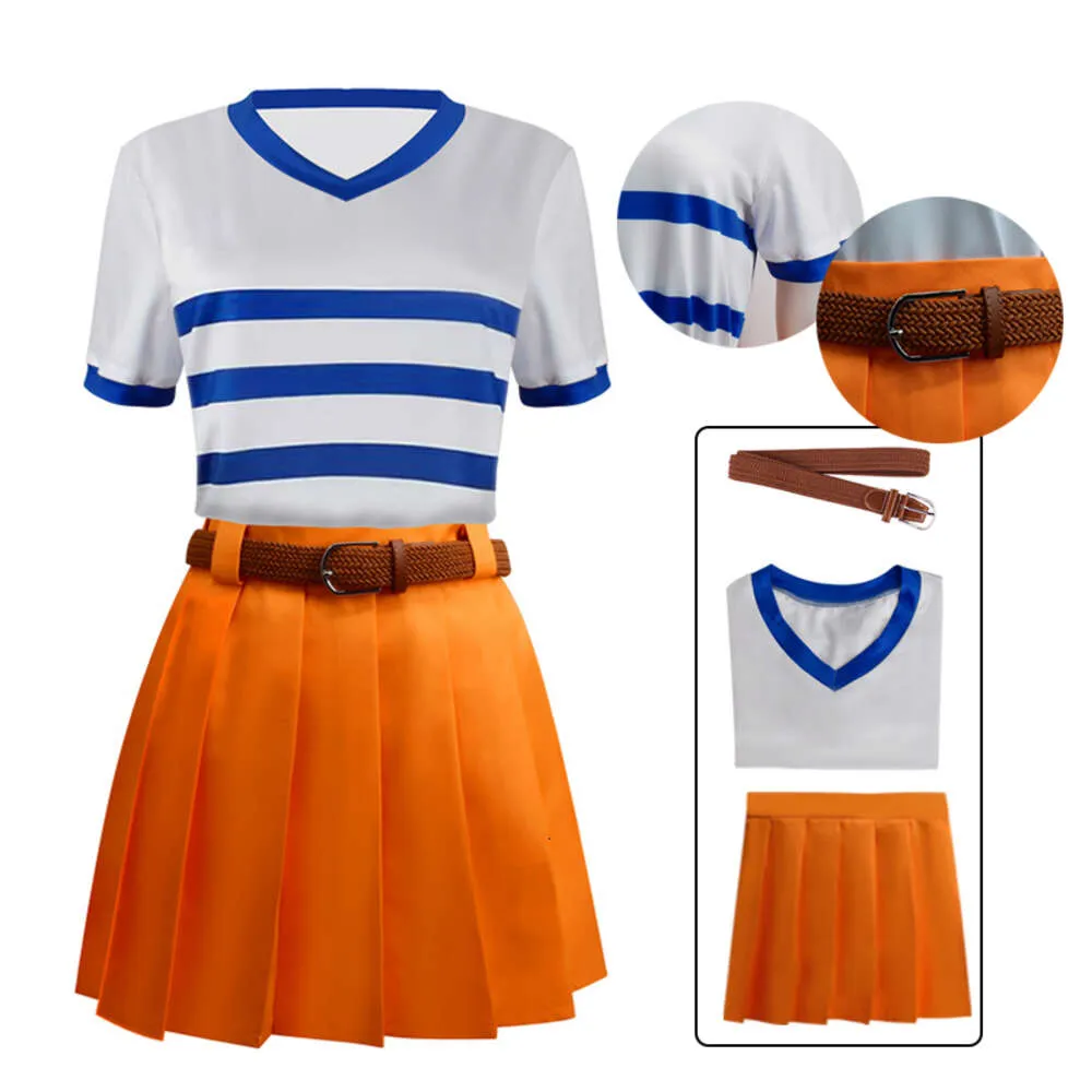 Film Nami Cosplay Costume Nami adulte uniforme jupe chemise Costumes complets Halloween carnaval fête Costumes pour femmes cosplay