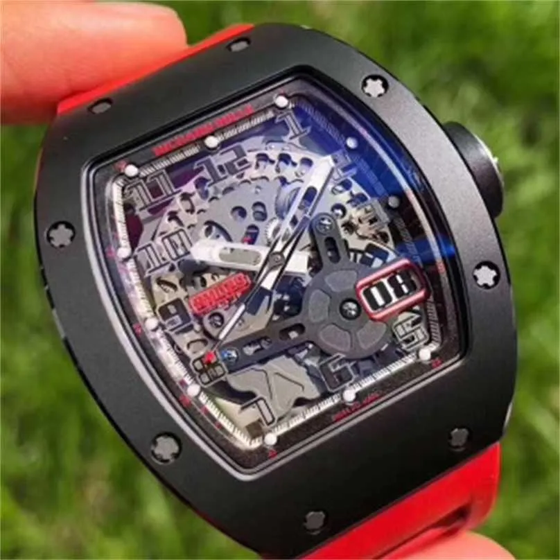 Richarmill İzle Tourbillon Otomatik Mekanik Kol saatleri İsviçre Kadın Saatleri Erkek Serisi RM6702 İzle Ultrathin Tam İçi Boş Otomatik Mekanik BA WNHYY