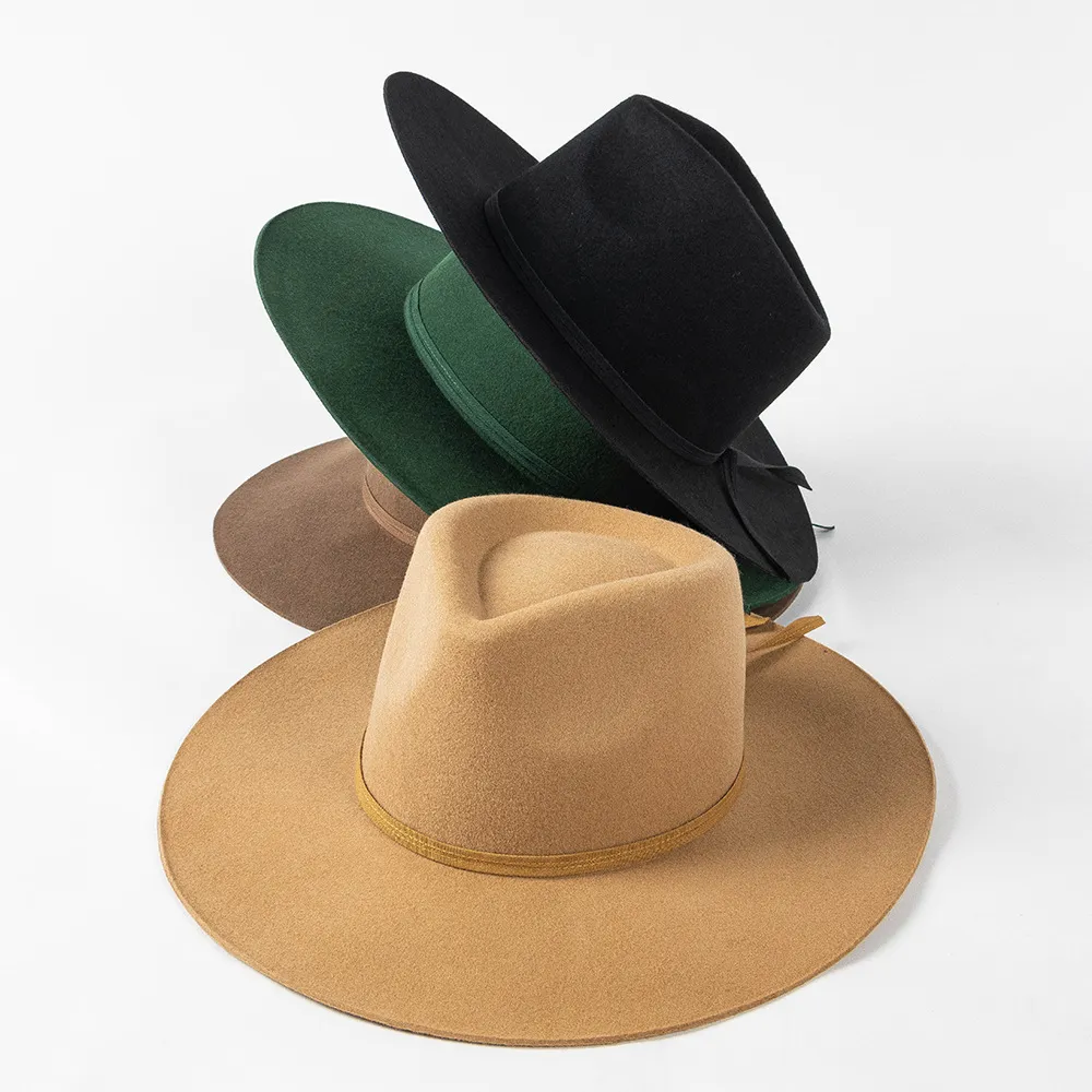 Chapeau Fedora 100% laine pour femmes, automne hiver, nouveau nœud de ruban, mode décontractée, couronne, haut de Jazz, unisexe, Shopping, chapeau melon chaud