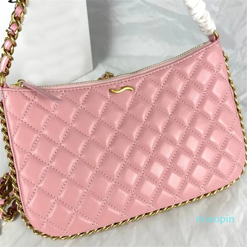 2023-Luxury bag new design hobo woven chain bag handmade sewing thread hippie single chain design bag size 28cm